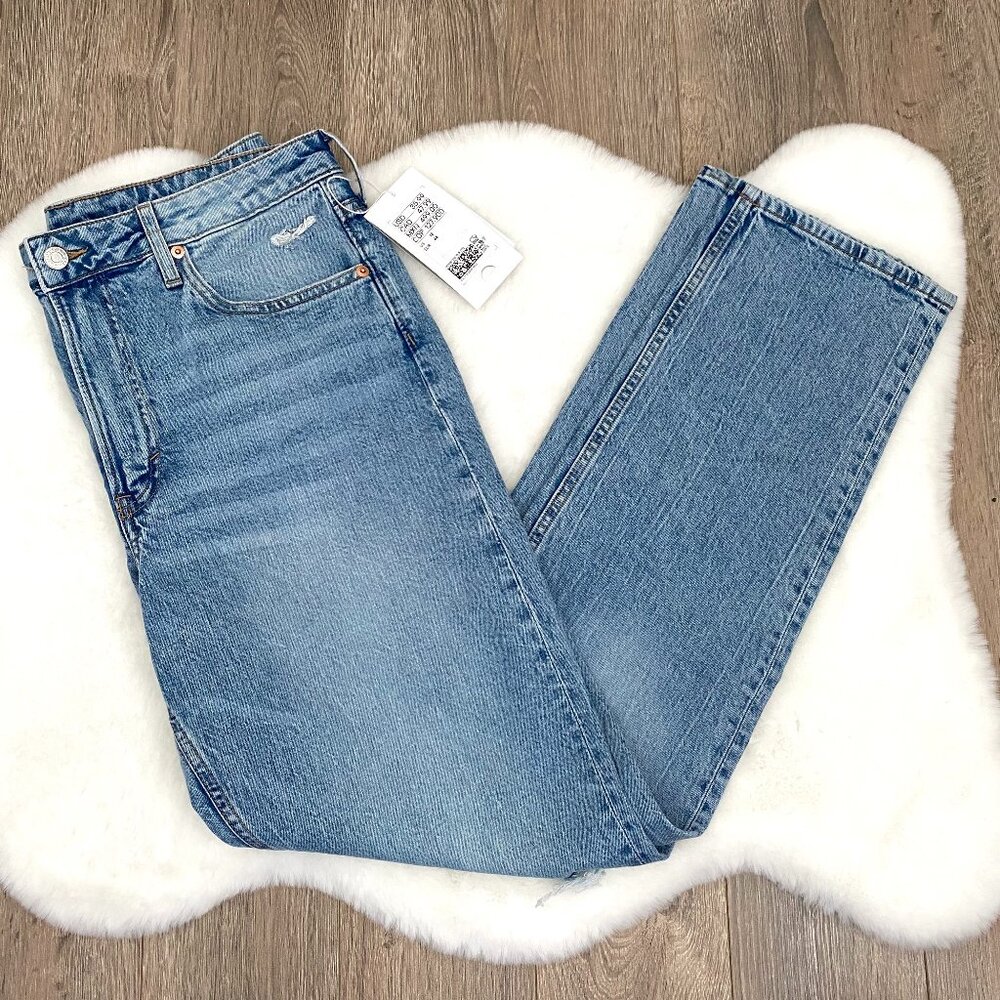 H&M Slim Straight Ripped Jeans